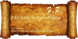 Fábián Patrícia névjegykártya