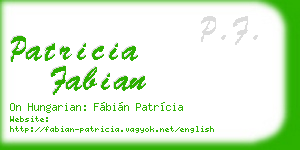 patricia fabian business card