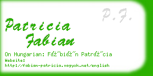 patricia fabian business card